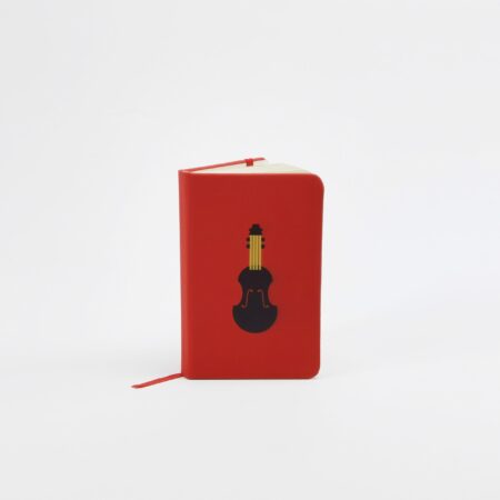 violin red small notebook
