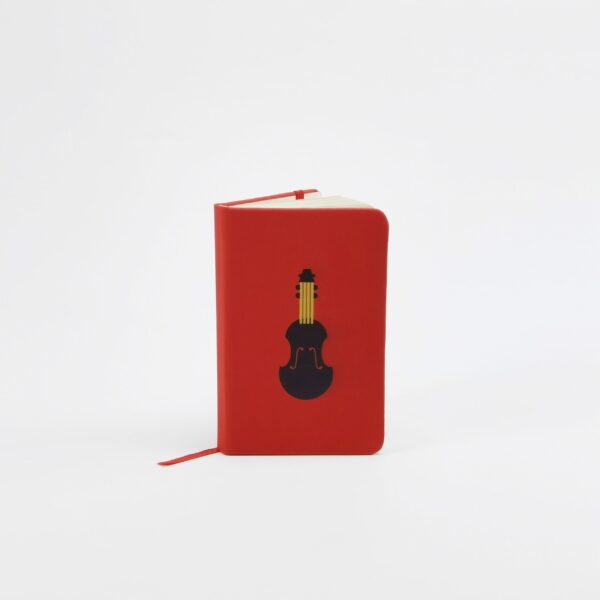 violin red small notebook